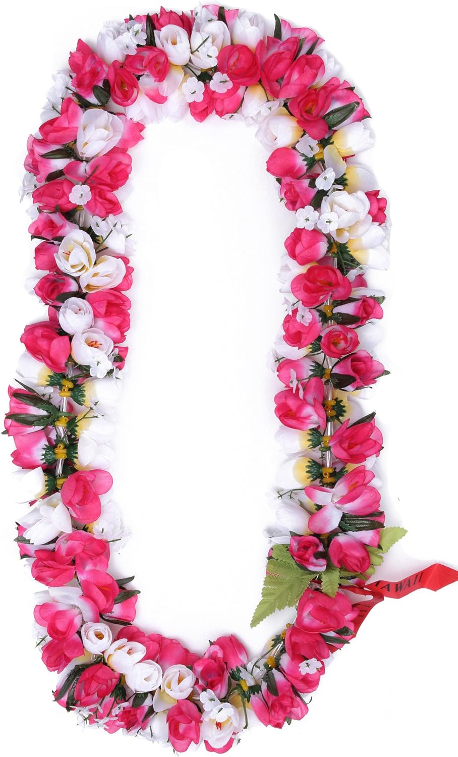 Hawaiian Luau Party Kapiolani Tuberose Artificial Fabric Flower Lei in
