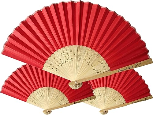 Abanicos personalizados decorativos plegables ventiladores de seda para iglesia personalizados para recuerdos de boda impresos en hueso de abanico