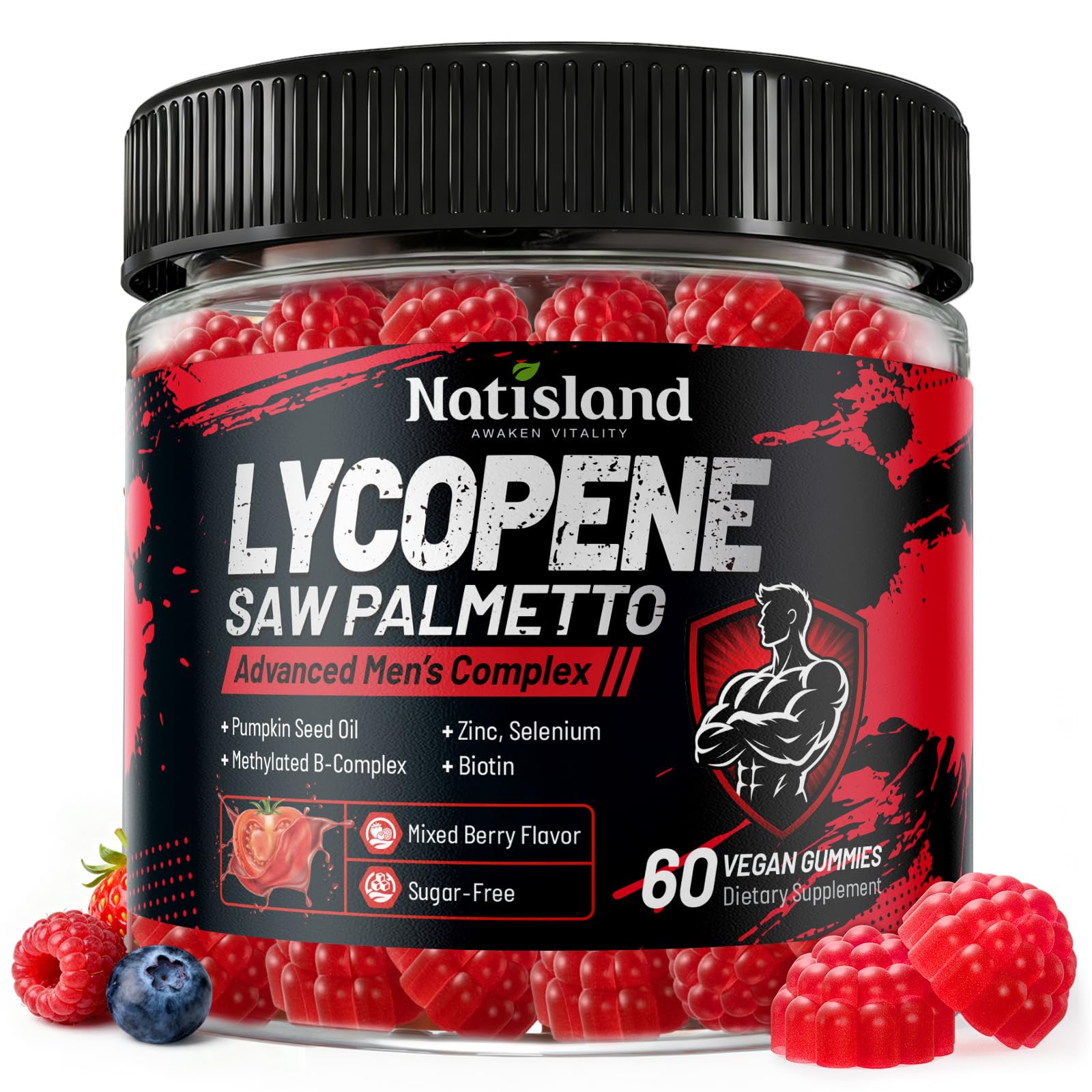 Lycopene & Saw Palmetto for Men, Prostate & Hair Support, DHT Blocker, 60CT