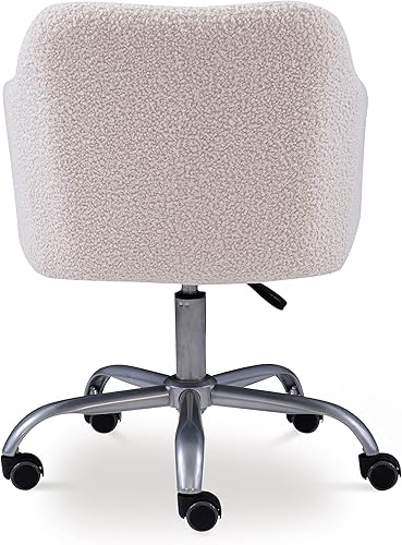Miniatura 8 de Linon Home Decor Products Linon Brooklyn Sherpa - Silla de oficina, color marfil