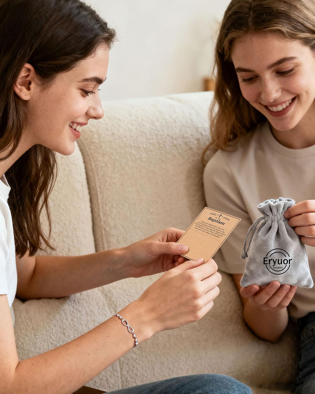 Confirmation Baptism Gifts-Love is Forever Infinity Cross Bracelet Christian Gifts for Women Teens - Image 5