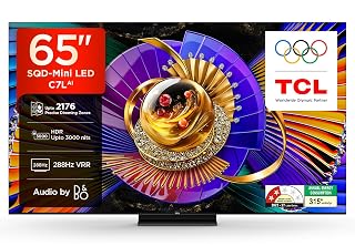 TCL 164 cm (65 inches) 4K SQD-Mini LED Google TV | 288Hz VRR | 3GB RAM | 54W B & O Hi-End Speakers | Upto HDR 3000 nits | 65C7L