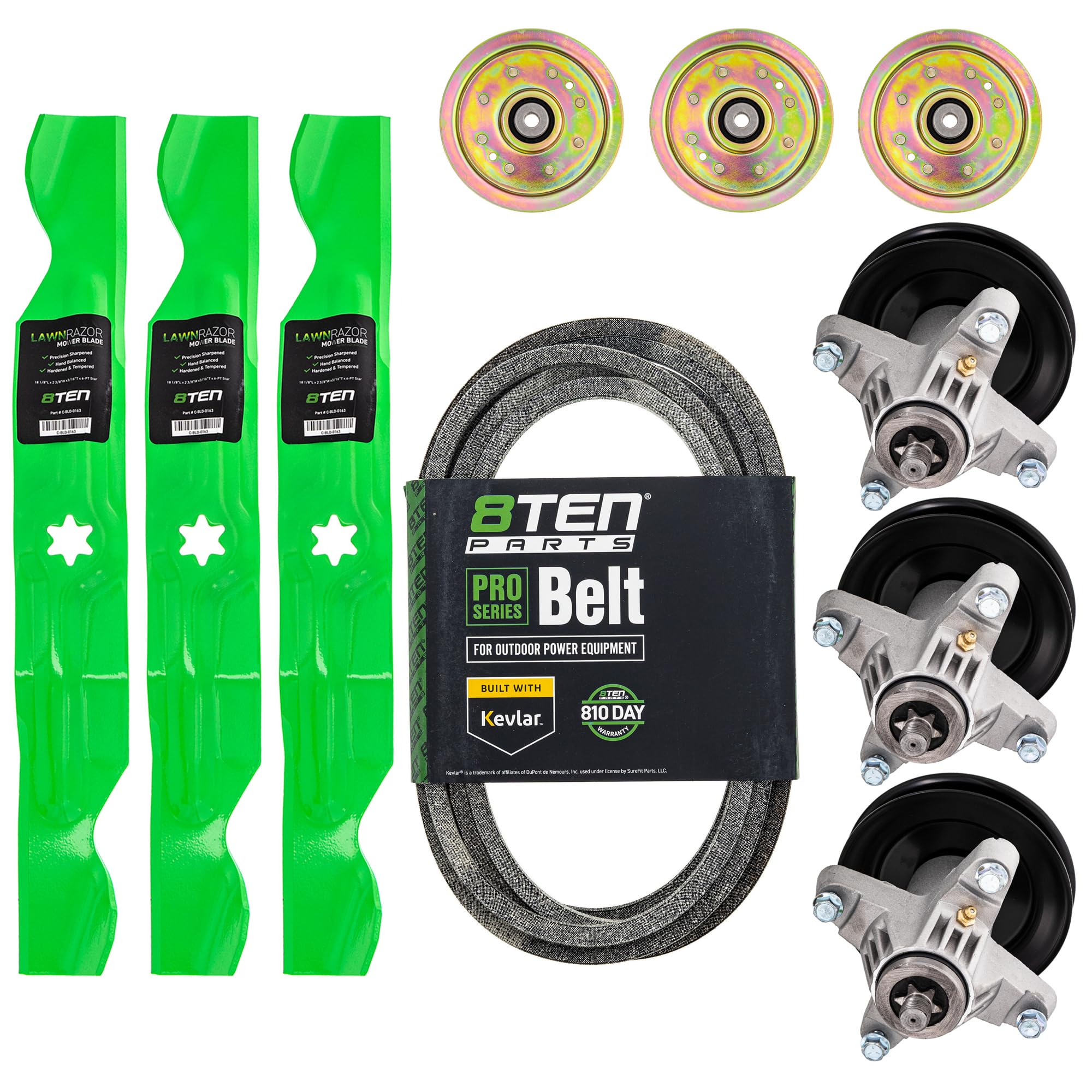 Amazon.com: 8TEN Blade Spindle Belt Idler Kit for MTD Troy-Bilt