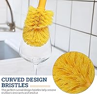 Vista 5 de KLEEN HANDLER Cepillo de limpieza de copa Cepillo de botella para limpiar vasos y tarros, cerdas duraderas y mango largo