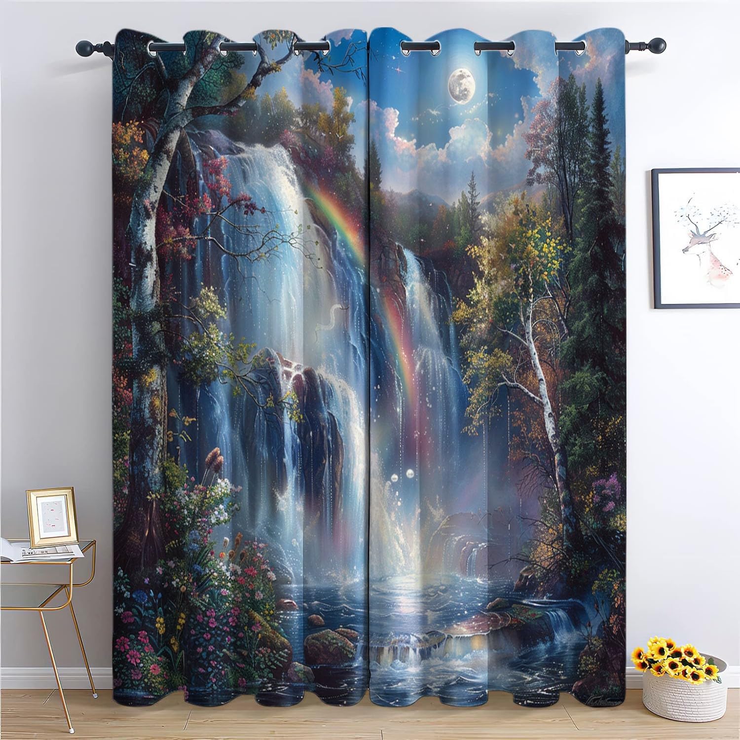 Rideau occultant arc-en-ciel L117xH229 cm opaque et isolant