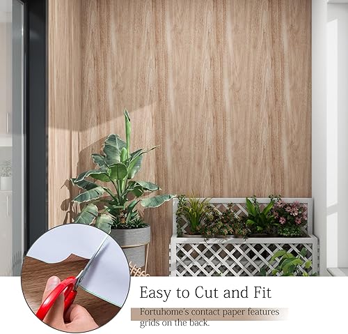 Miniatura 5 de Papel tapiz extraíble de 394 x 24 pulgadas, papel adhesivo de grano de madera para encimeras, papel tapiz de vinilo impermeable, papel adhesivo de