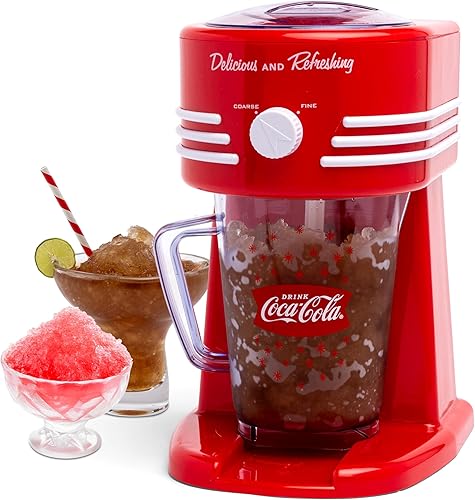 Miniatura 10 de Nostalgia Máquina de bebidas congeladas y máquina de margarita para el hogar, máquina de granizado de 32 onzas con boquilla de flujo de acero