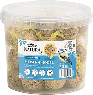 Dehner Natura Premium Meisenknödel mit Netz, ganzjähriges Wildvogelfutter proteinreich / energiereich, hochwertiges Vogelfutter für Wildvögel, 30 Stück je 90 g (2.7 kg) product image