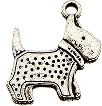XieXie 5 Stück silberfarbene Anhänger Hund