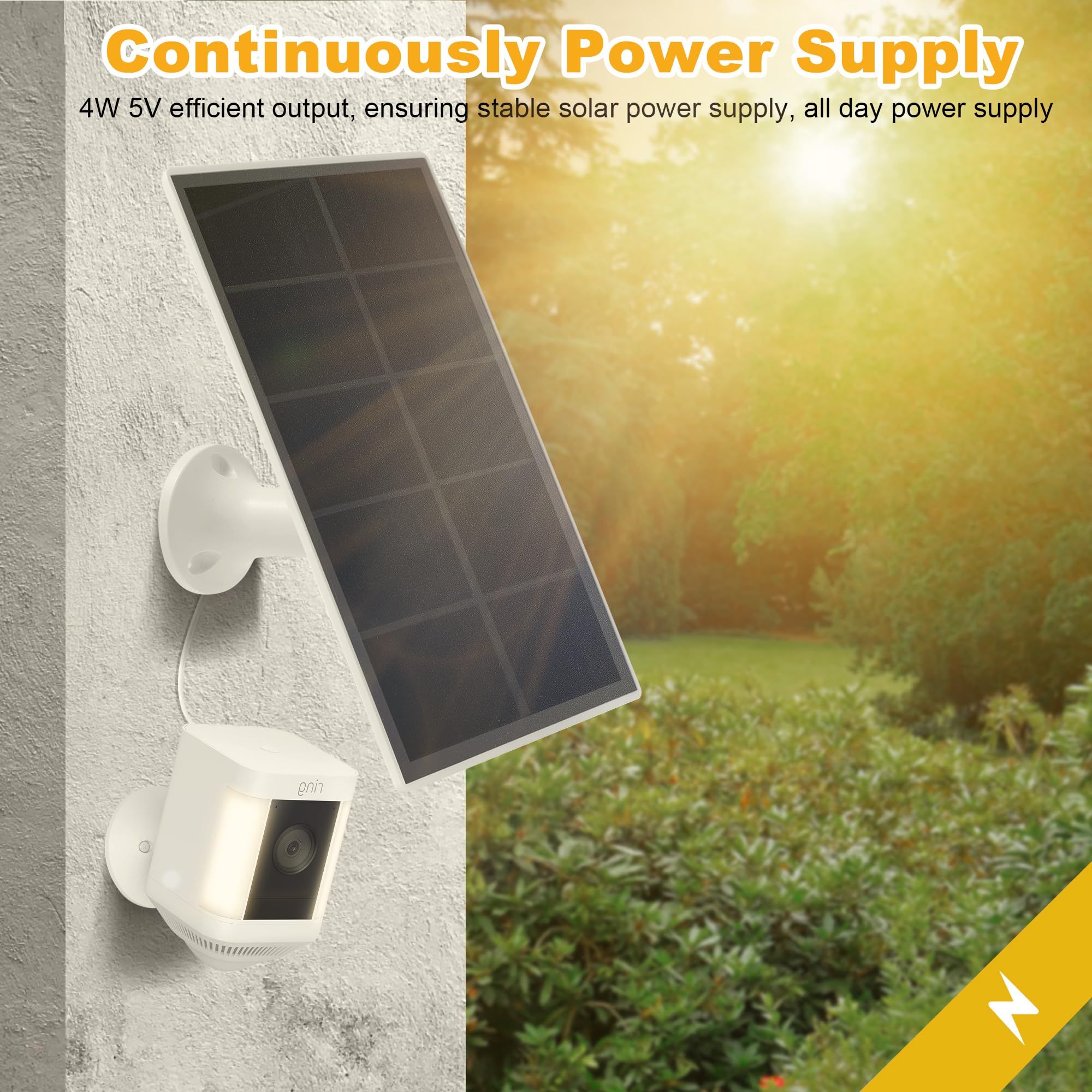 Amazon.com : Ring Camera Solar Panel Charger, Compatible with