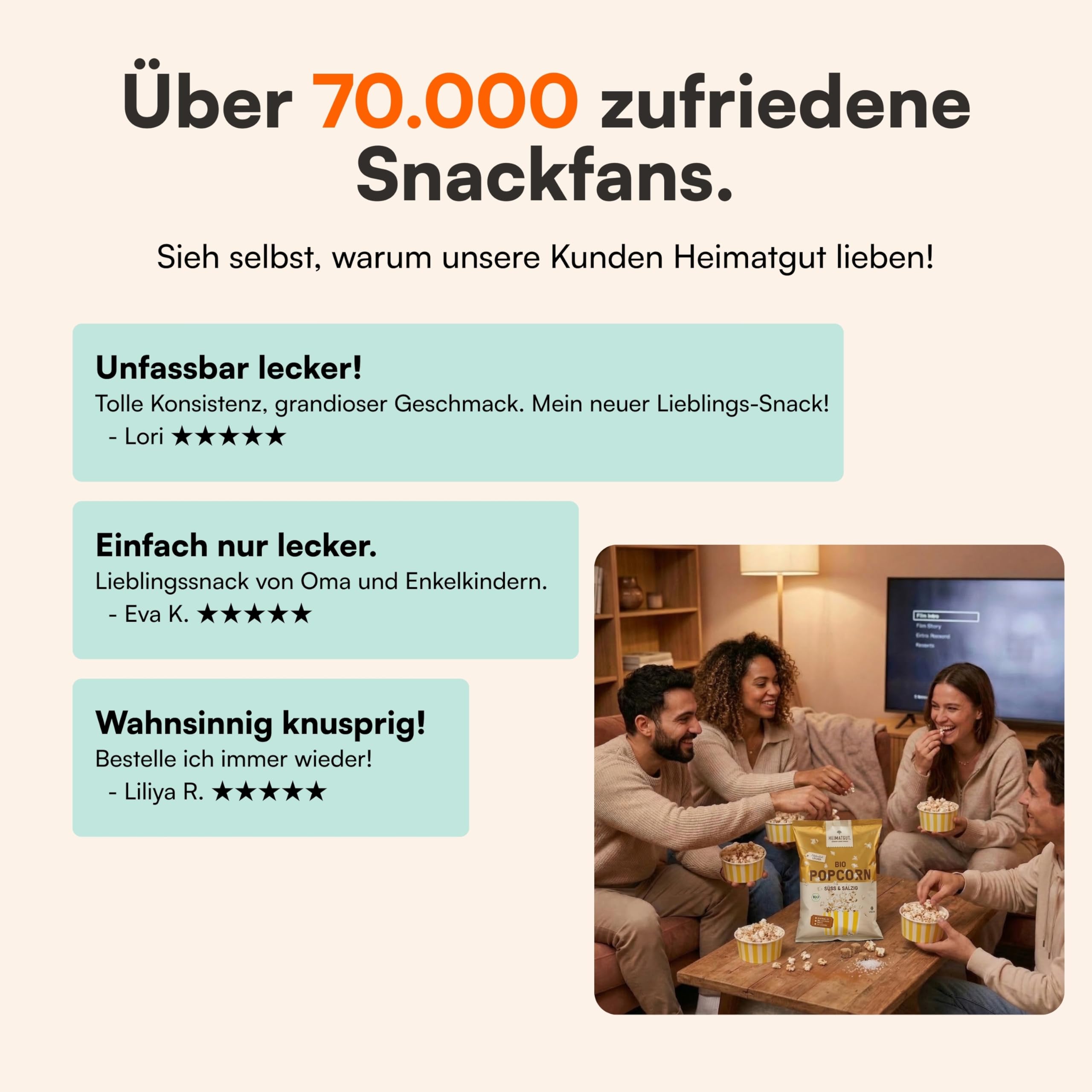 HEIMATGUT® Bio Vegan Popcorn Süß & Salzig | Premium Butterflycorn Popcorn-Mais | Mit Bio Kokosöl | Ohne Butter & Palmöl | Glutenfrei | Veganer Snack ohne künstliche Zusätze | 10 x 90 g