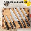 SCOLE Knife Set Razor Sharp Kitchen Knife Set 7 Pieces with Sharpening Stick Knife Set Professional Chef's Knife Set Gift Box