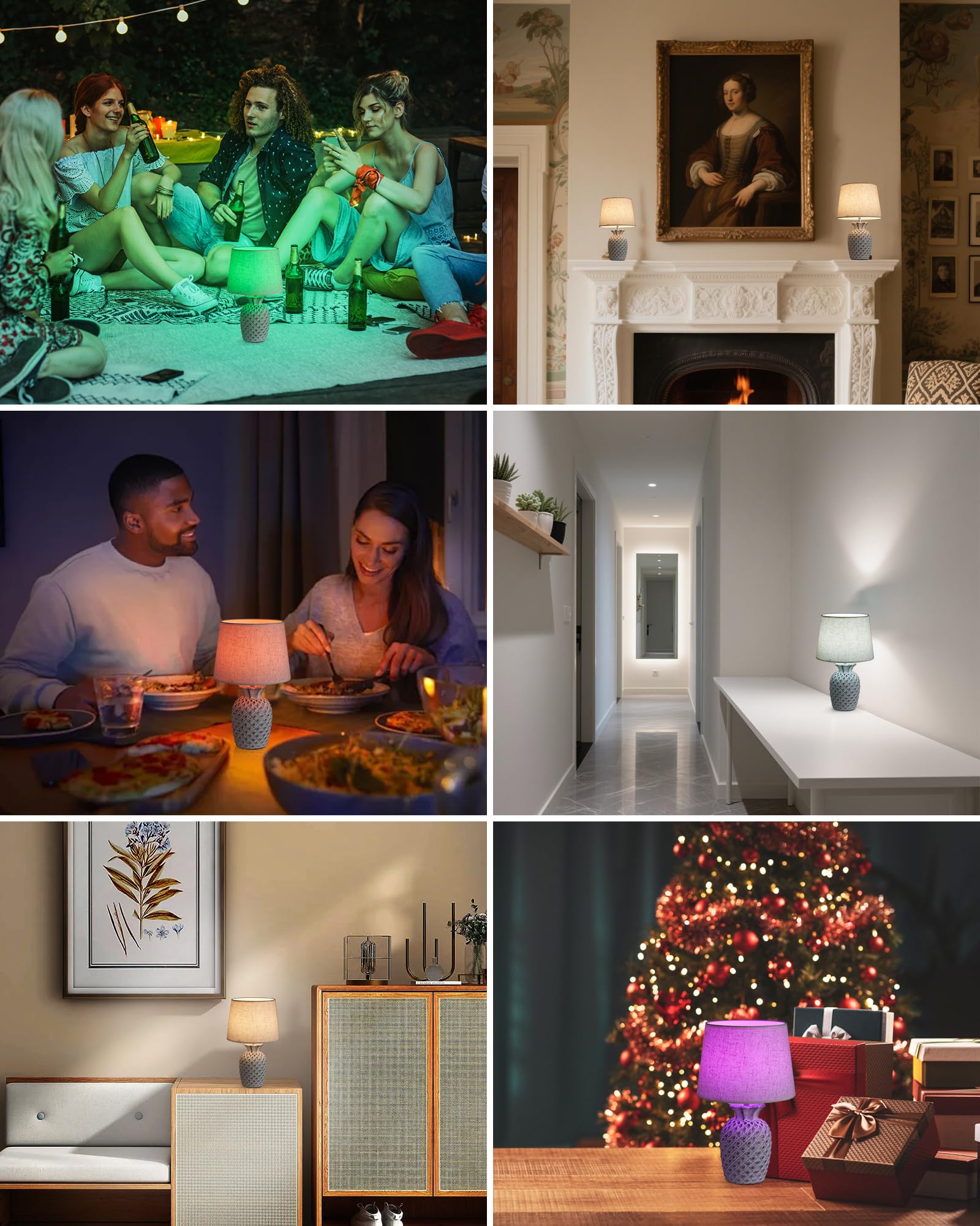 Lampada da tavolo ricaricabile senza fili, dimmer con timer con telecomando, base in ceramica e paralume in tessuto di lino, luce che cambia colore a batteria, piccola lampada da comodino per