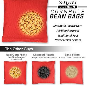 GoSports Cornhole Bean Bags Set of 4-16 Colors Available - Regulation All Weather, Mix and Match