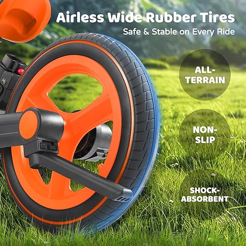 Miniatura 5 de Bicicleta para niños de 18 meses a 5 años, bicicleta de empuje 6 en 1 con ruedas y pedales de entrenamiento, bicicleta de equilibrio para niños y