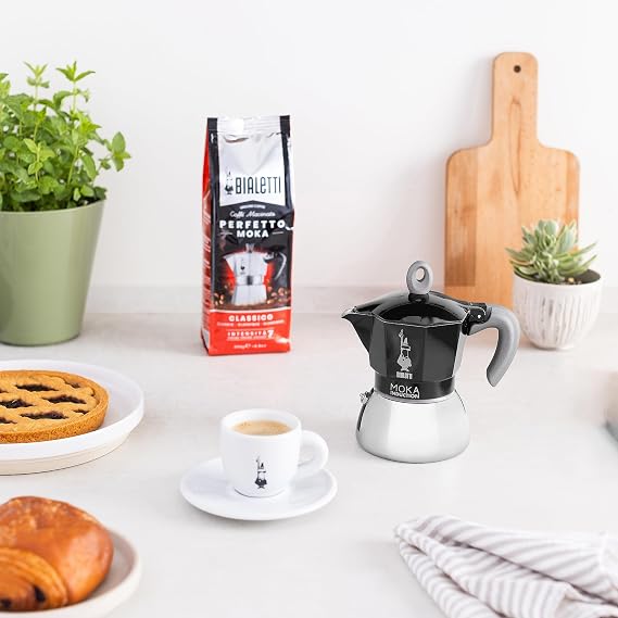 BIALETTI Bialetti Moka Induction 4-Cup IH Compatible & Direct Fire Type Coffee Maker Espresso Maker Macchinetta