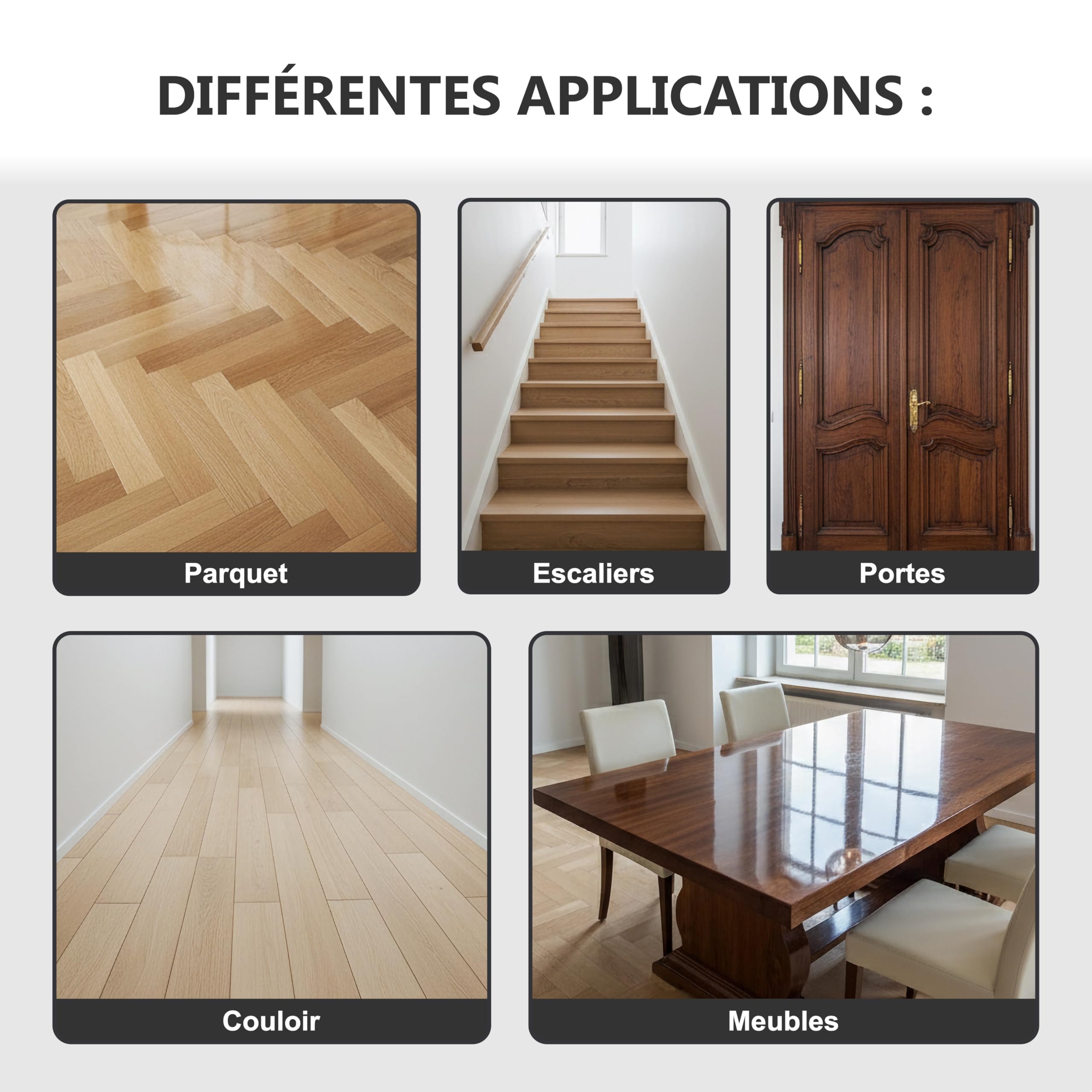 WO-WE Vernis d'étanchéité transparent incolore PU 2K- escaliers, parquet, bois MAT W726-1,5kg