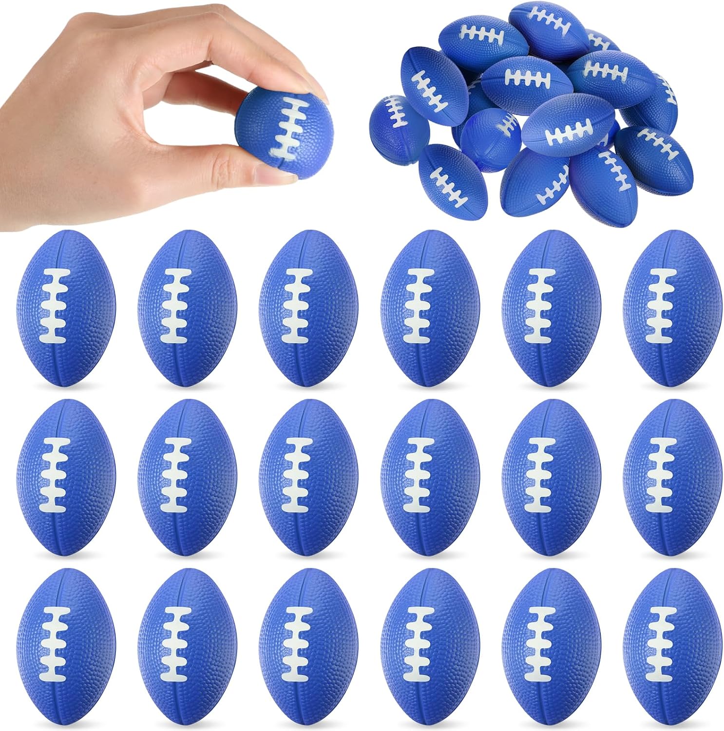 Amazon.com: Foilswirl 16 Pcs Mini Foam Football Stress Ball 2.17" Small ...