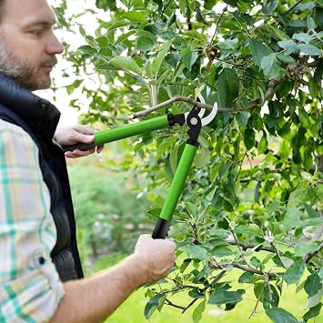 Bypass Loppers,Branch Lopper with Steel Blade,Effortless Garden Loppers Tree Trimmer Length 37cm,Branch Tree Lopper 30mm Cut Capacity