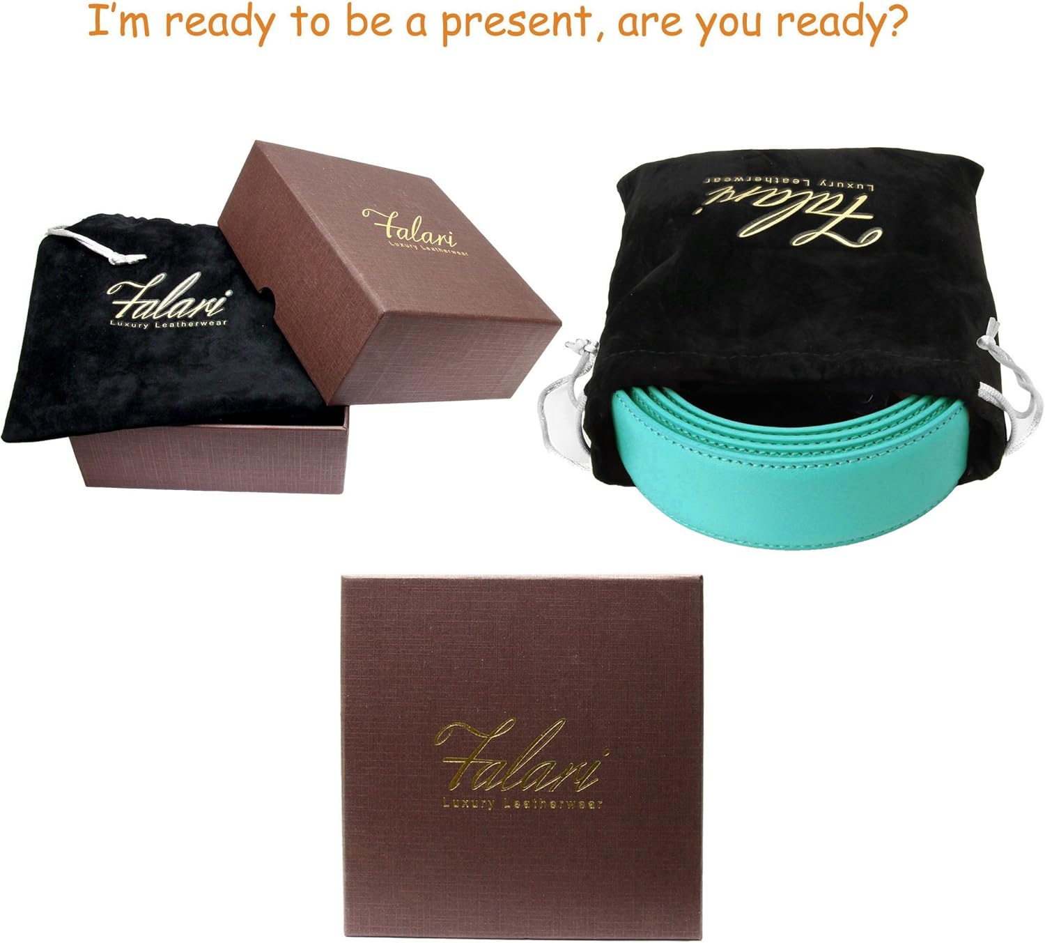 Falari Men Unisex Genuine Leather Ratchet Dress and Casual Belt, Automatic Sliding Buckle, Trim to Fit - Image 4