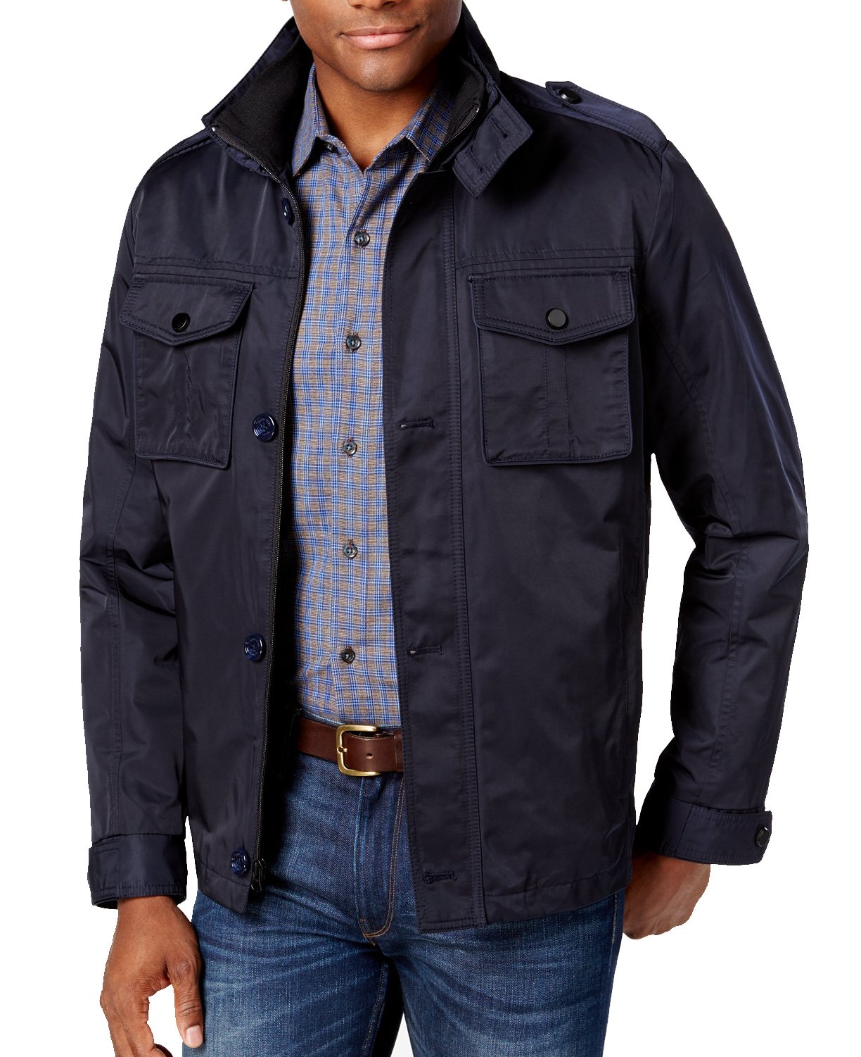 Tasso ElbaMen's Four-Pocket Navy Blue Jacket