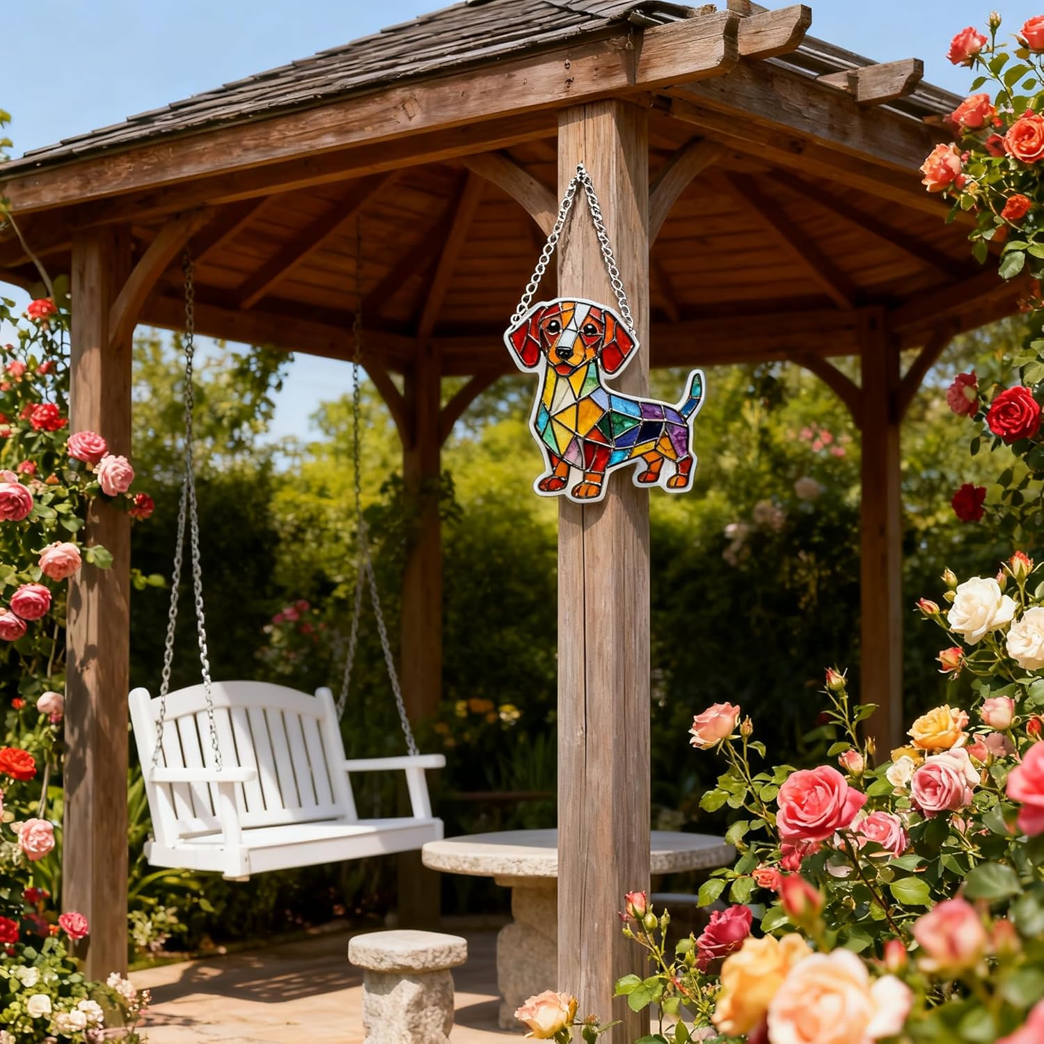 Colorful Dogs Acrylic Suncatchers for Windows Hanging Ornament Dachshund Gifts for Dog Lovers Women Friends Birthday Dachshund Christmas Decor Dog Window Decor for Home Bedroom Bathroom - Image 6