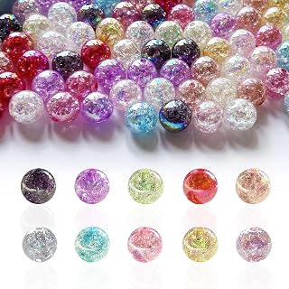 100 Pcs Acrylic Focal Beads for Beadable Pens Keychains Making | Included 16mm Large Hole Chunky Bubblegum Rondelle Spacer Pen Beads for keychains Jewelry Bracelets Crafts Making