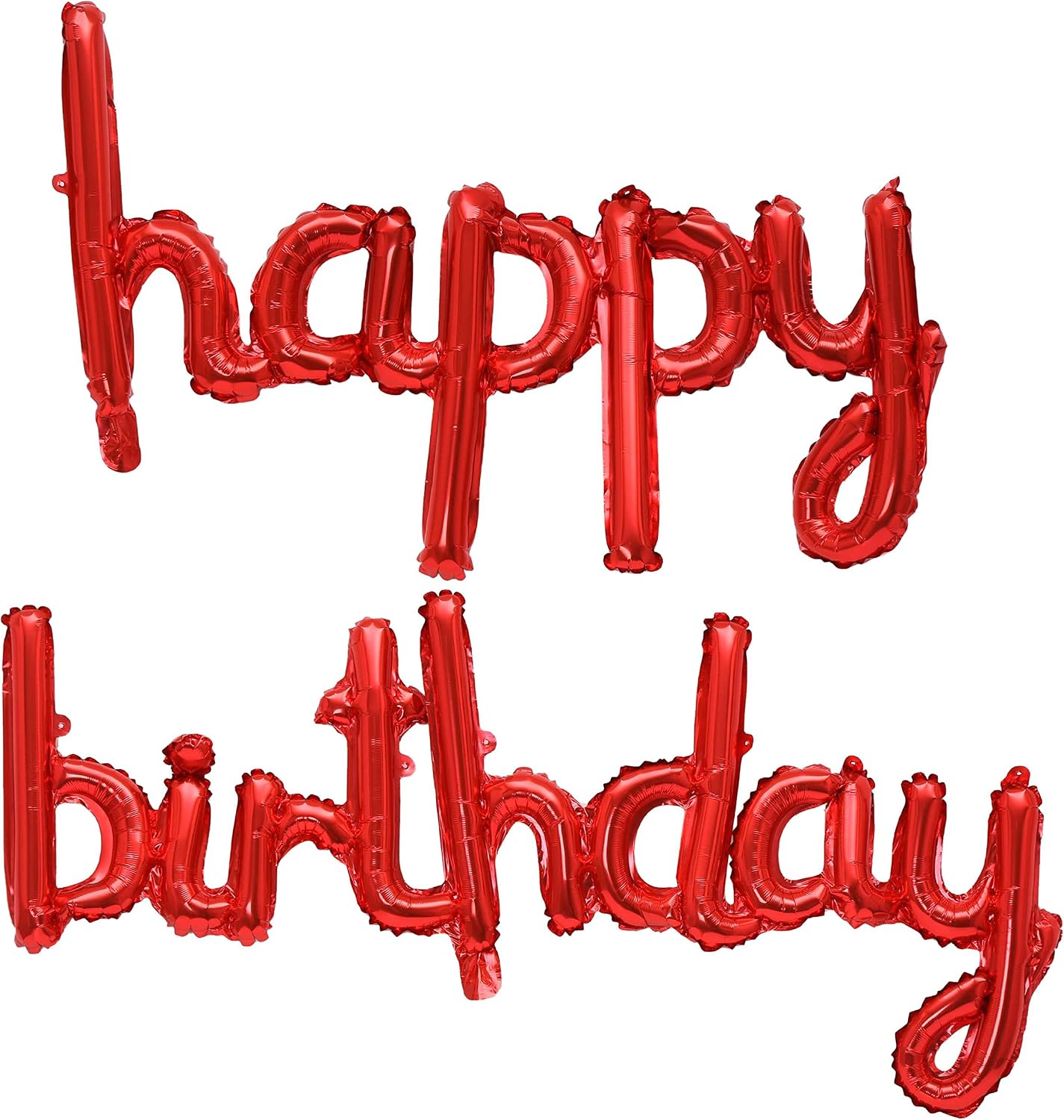 16 Inch Hanging Birthday Banners 3D Silver Foil Cursive Script Letter Balloons for Kids and Adults Birthday Party Decorations Supplies (Black) image 5