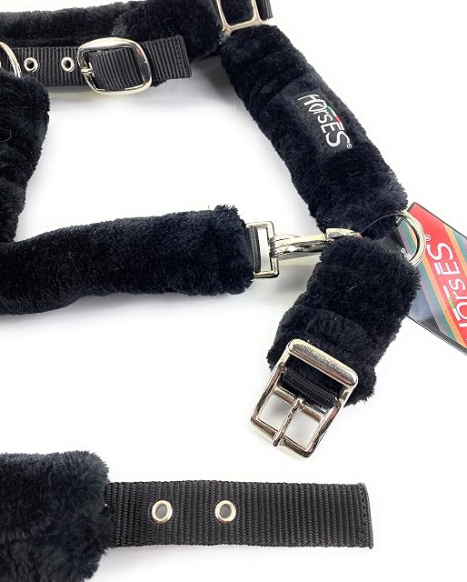 Foto 4 de 4 de Horses, Cabestro de nailon suave, con revestimiento de pelo sintético, para caballos sensibles