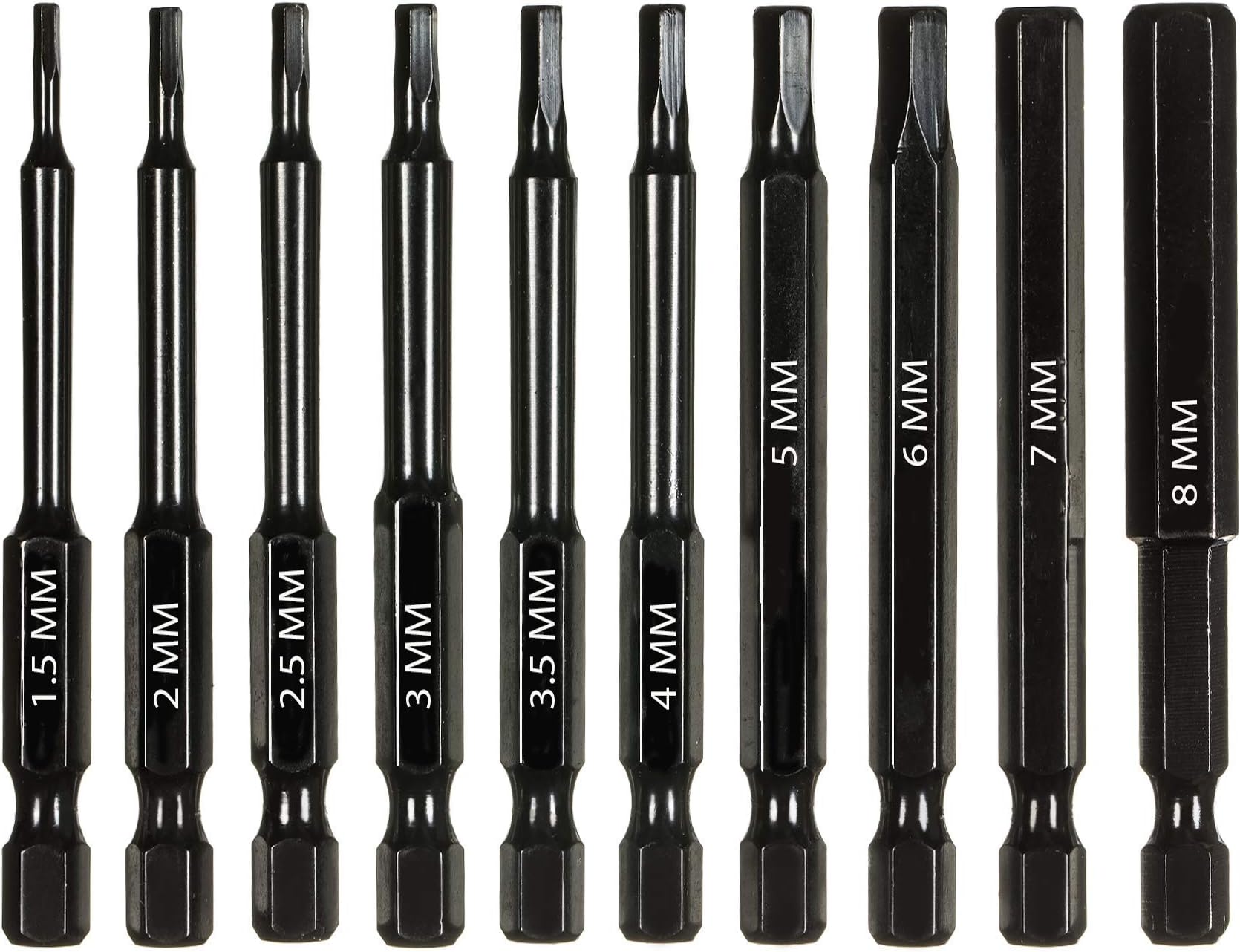 Owl Tools Hex Head Metric Drill Bit Set (10 Pack with Storage CASE) - Magnetic Tips - Quick Release Shank for Easy Attachment - Solid S2 Steel Alloy - 2.3inches Long - Perfect for IKEA Type Furniture