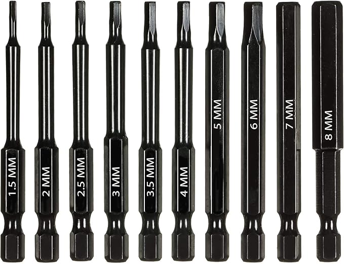Owl Tools Hex Head Metric Drill Bit Set (10 Pack with Storage CASE
