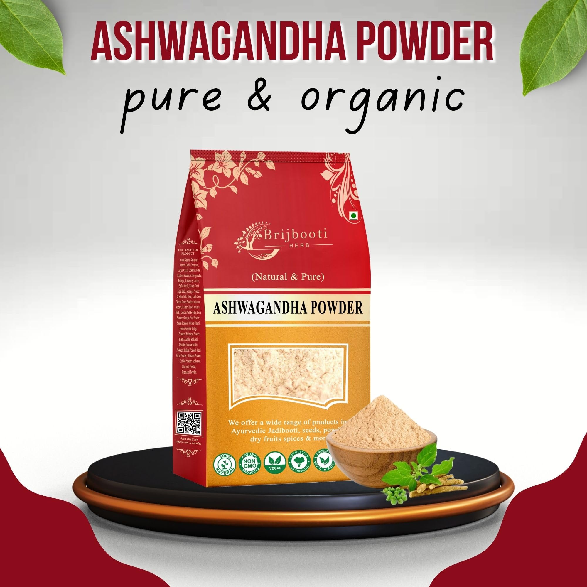 BIRJU MAHAVIR 400 Gr Ashwagandha Root Powder - Withania Somnifera, Natural (BMKB-7) — Amazon image 5