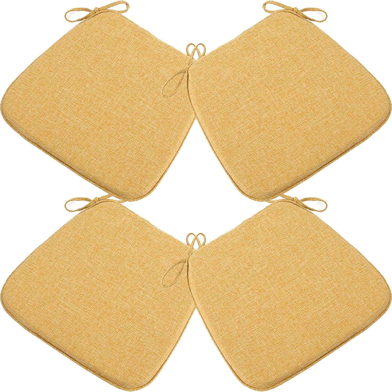 Coussin de siège rond YellowCushs lot de 4 galettes de chaise de 40x42cm
