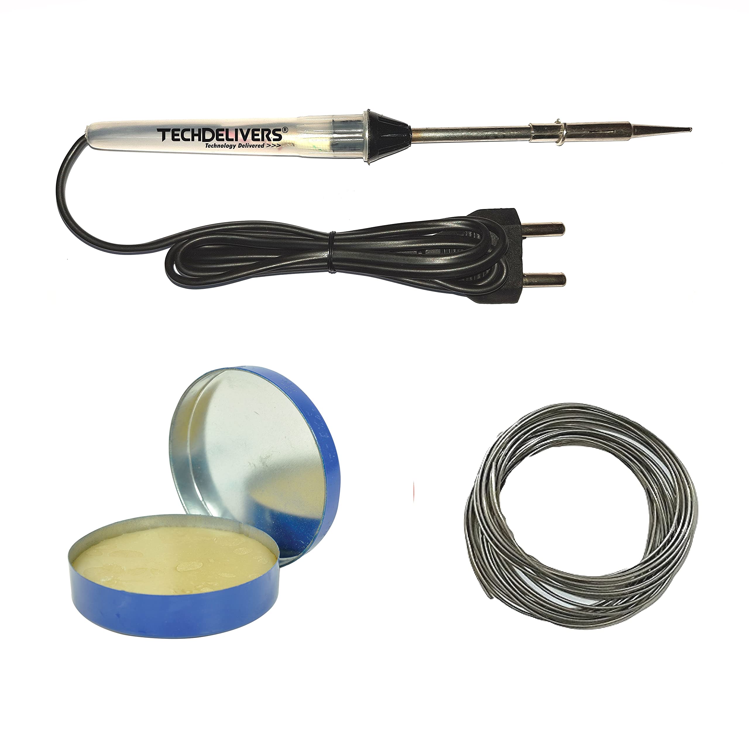 TECHDELIVERS® 15W Soldering Iron Kit 3 in one with Solder Wire and Paste (Pointed Tip) (B09D9JNJJP) Amazon Price History, Amazon Price Tracker