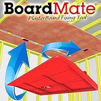 BoardMate Drywall Fitting Tool Set of 2 - Holds Plasterboard Steady on Ceilings, Sloped & High Walls for Fast Install