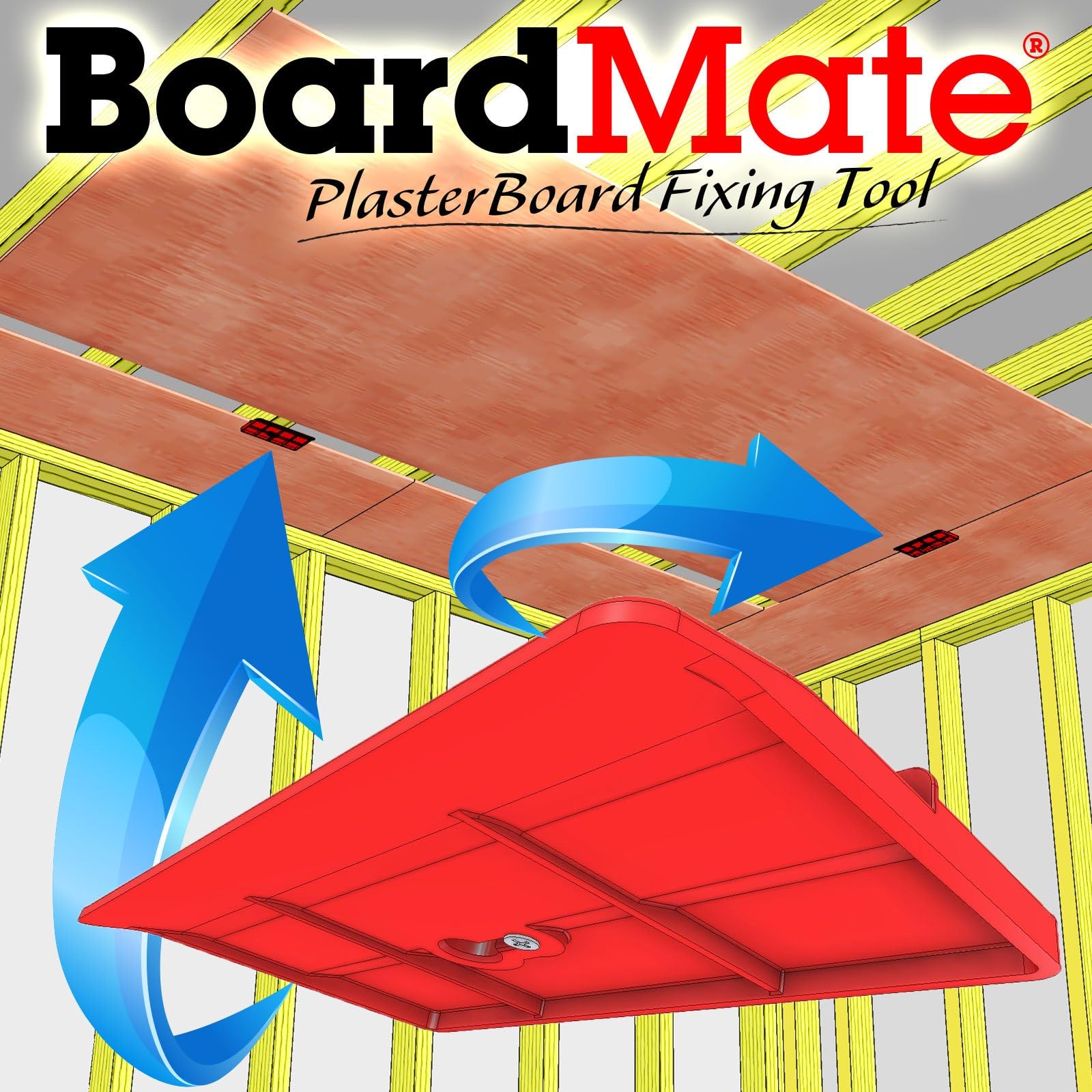 2 PCS Drywall PlasterBoard Fixing Tool - Supports the Board in place while fixing. Drywall Fitting Gypsum Plate Panel Lifter/Mounting Tool