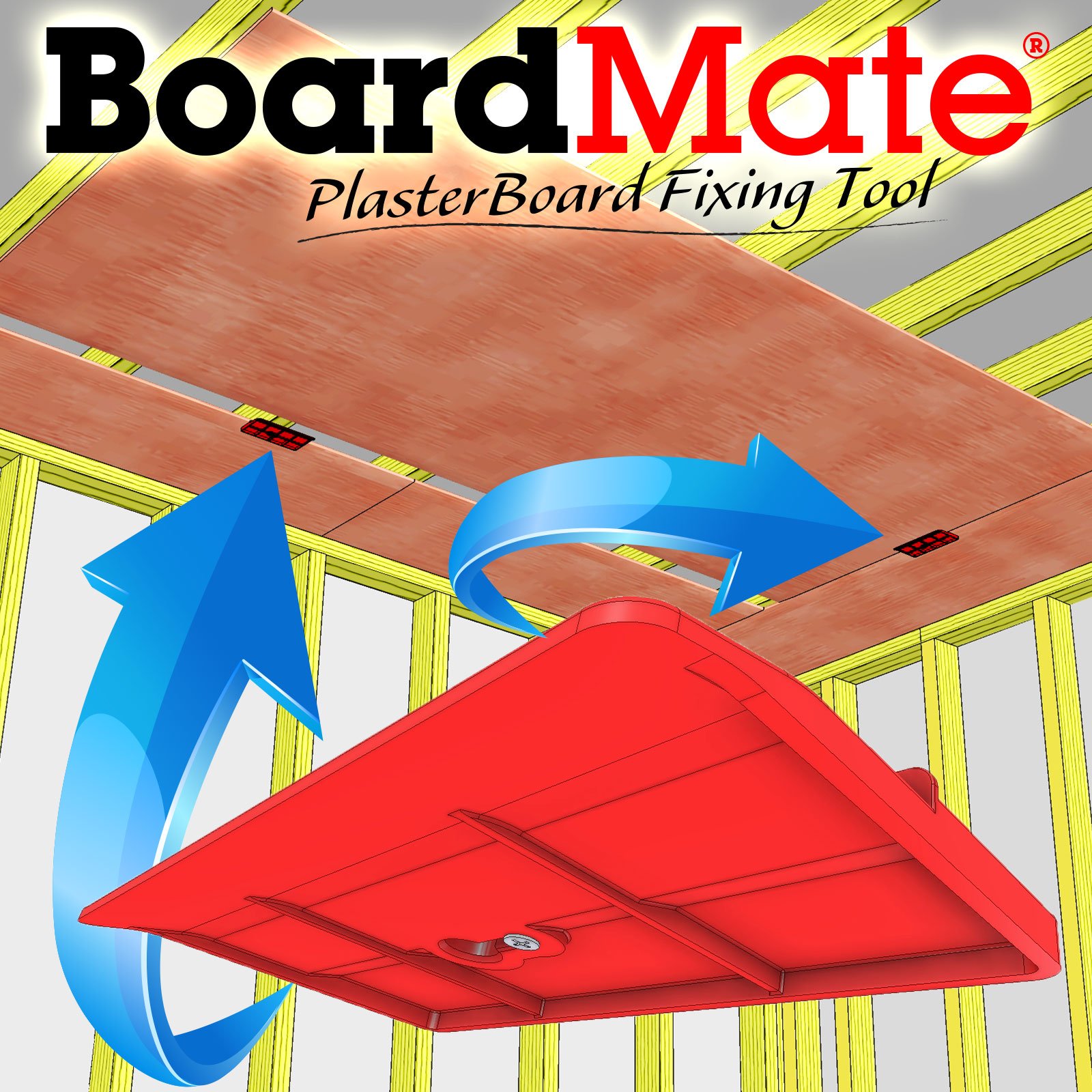 BoardMate Outil de montage pour cloisons sèches, soutient la planche en place lors de l'installation