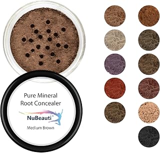 Root Concealer Touch Up Powder | All-Natural Crushed Minerals | Fast and Easy Total Gray Cover up for Black, Brown, Auburn, and Blonde Hair - 0.30 oz (Medium Brown)