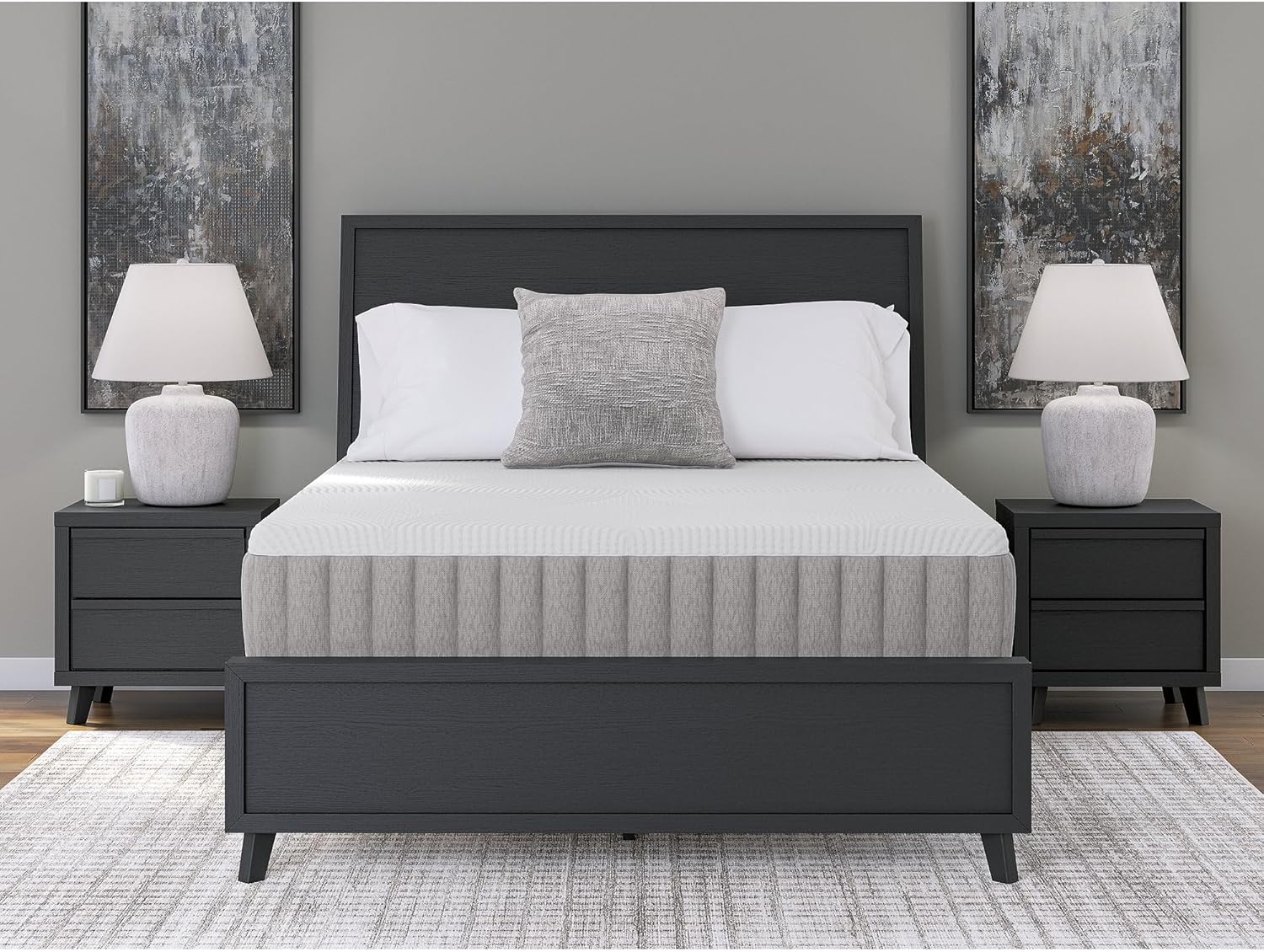 Signature Design by Ashley Terra Sleep Soft 14 Inch Antimicrobial Natural Talalay Latex Foam Hybrid Mattress with Temperature Regulating for Pressure Relief, Queen, Fiberglass-Free, Mattress in A Box