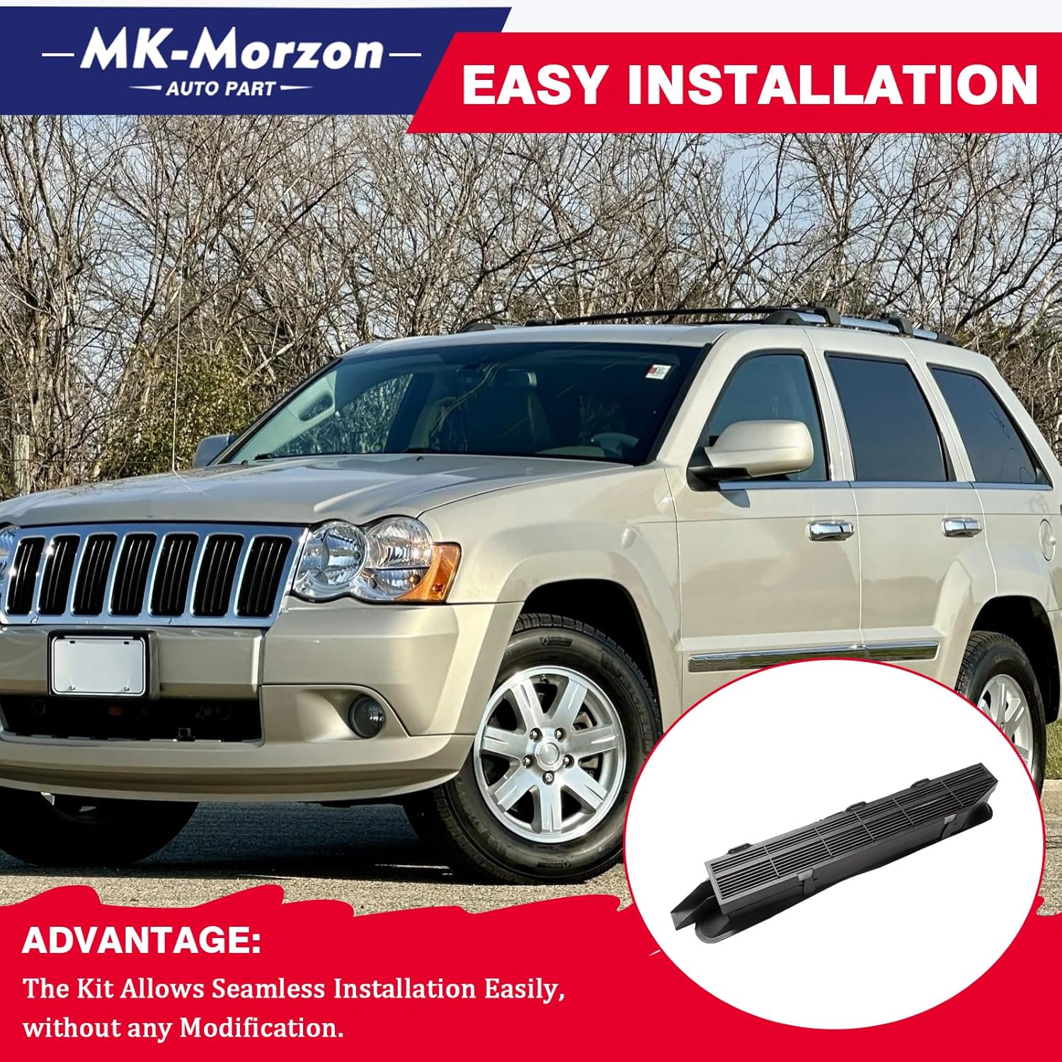 Cabin Air Filter and Housing Kit Compatible with J-eep 1999-2010 Grand Cherokee Cabin Filter Kit Replaces# 82208300 82208300K