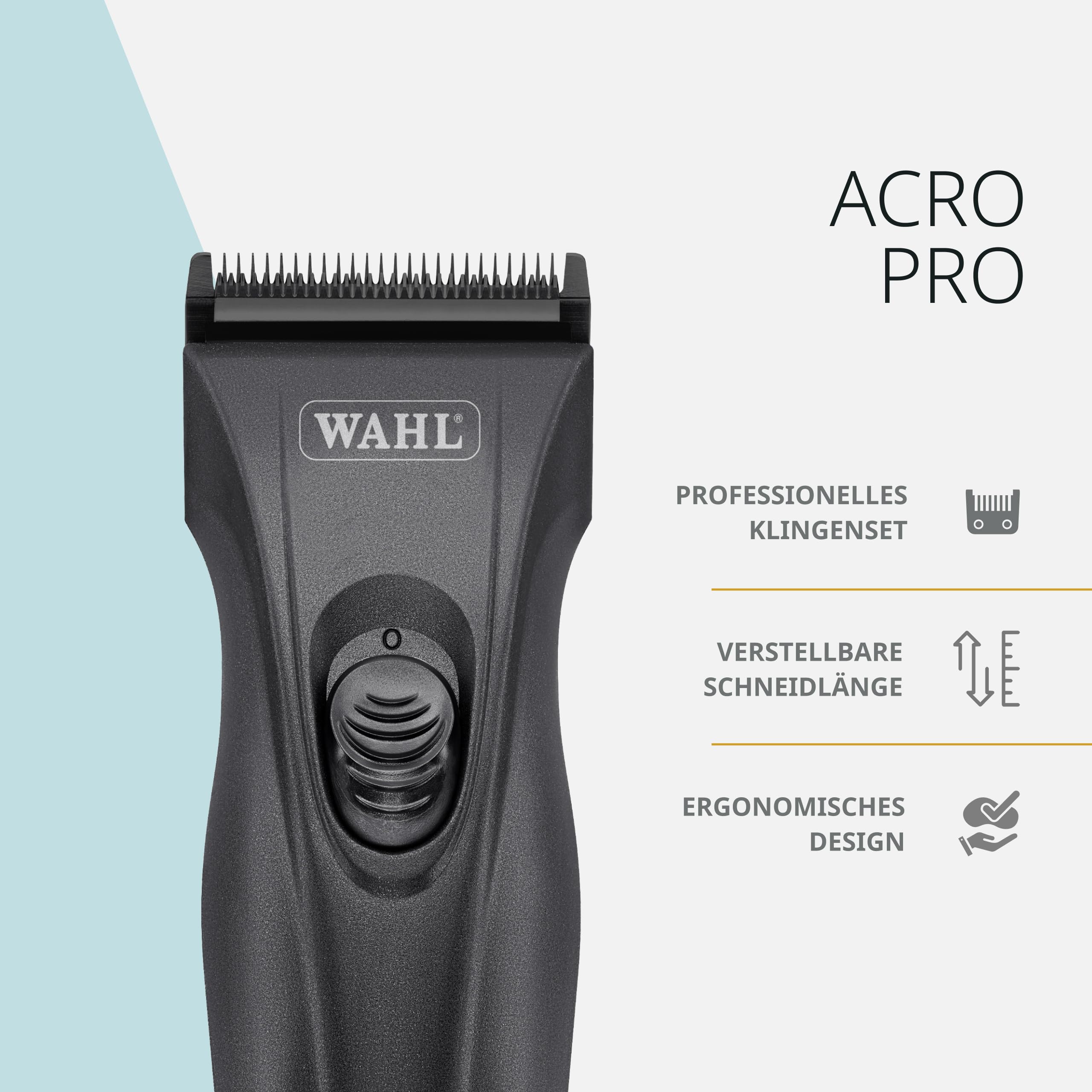 Wahl Arco Pro, Kabellose Tierschermaschine für Hunde und Katzen | Kabelloser Tierhaarschneider für mittelgroße Hunde und Katzen, Wechselakku, 120 Minuten Laufzeit, 0,7-3 mm Profiklinge