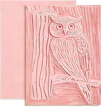 Linoleum Blocks for Printmaking, Pink Rubber Stamp Carving Blocks Rubber Carving Blocks Linocut Block for Stamp Maker Printmaking Supplies Pink - 2 Pack