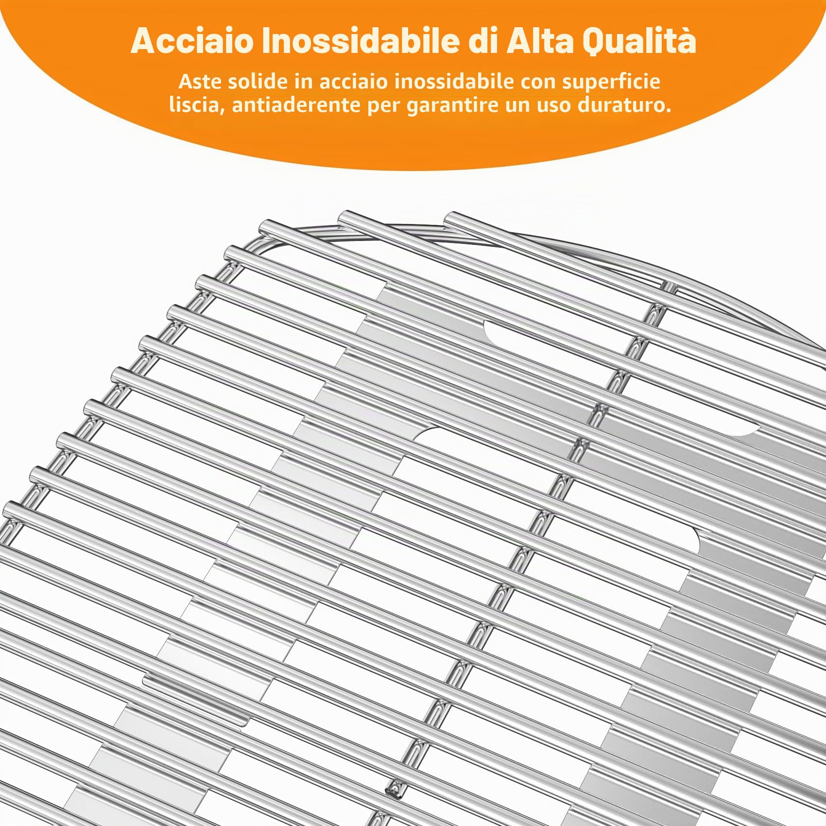 Onlyfire Griglie di cottura in acciaio inossidabile adatte per griglia a gas serie Weber Q2000, Q2200, Q2400