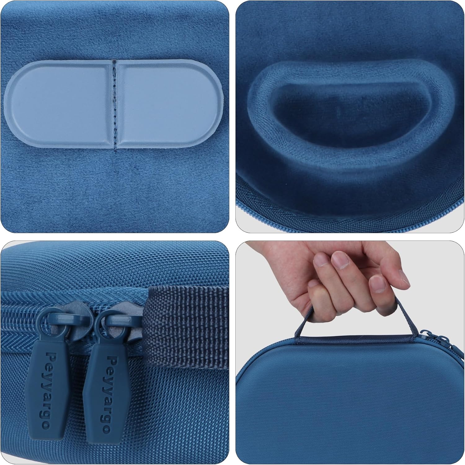 Hard Carrying Case with Sleep Mode Replacement for Apple AirPods Max Wireless Over-Ear Headphones (Dark Blue)