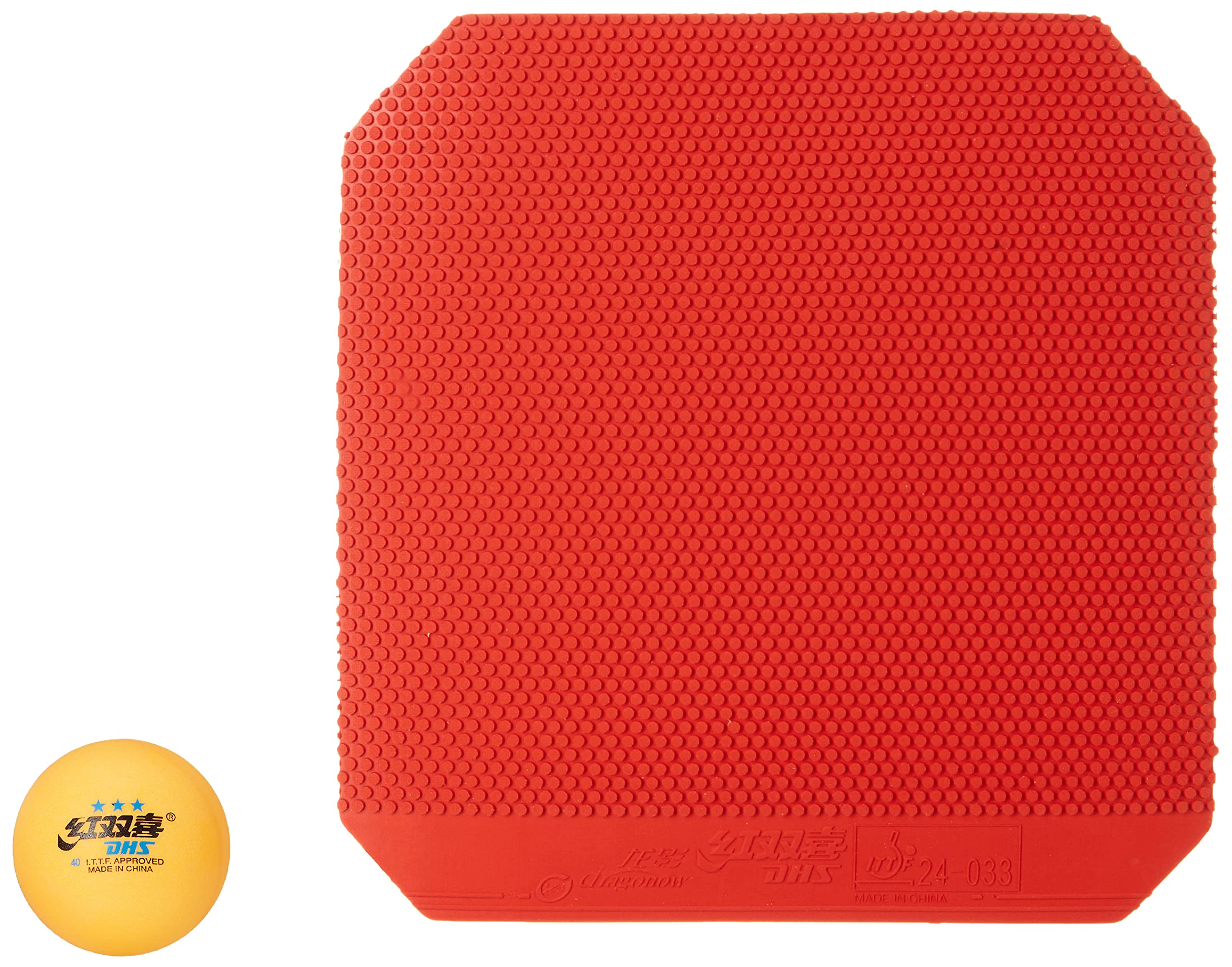 DHSTT RUBBER DN WITH TT BALL 40MM 3 STAR ORANGE (24 Pcs Box)