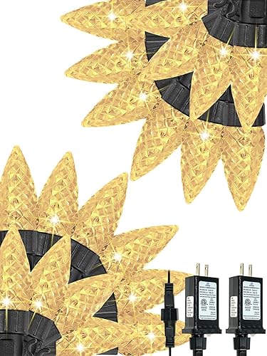 Miniatura 8 de C6 Serie de luces de Navidad para interiores y exteriores, total de 100 LED, 10 m de luces de Navidad en serie con temporizador y 13 modos, Varios