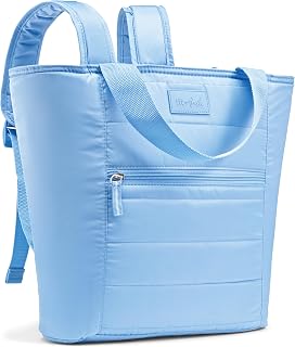 Fit & Fresh Carefree Cooler Bag: Insulated Leakproof Tote Backpack, Holds 18 Cans for Beach Pool Travel Picnics