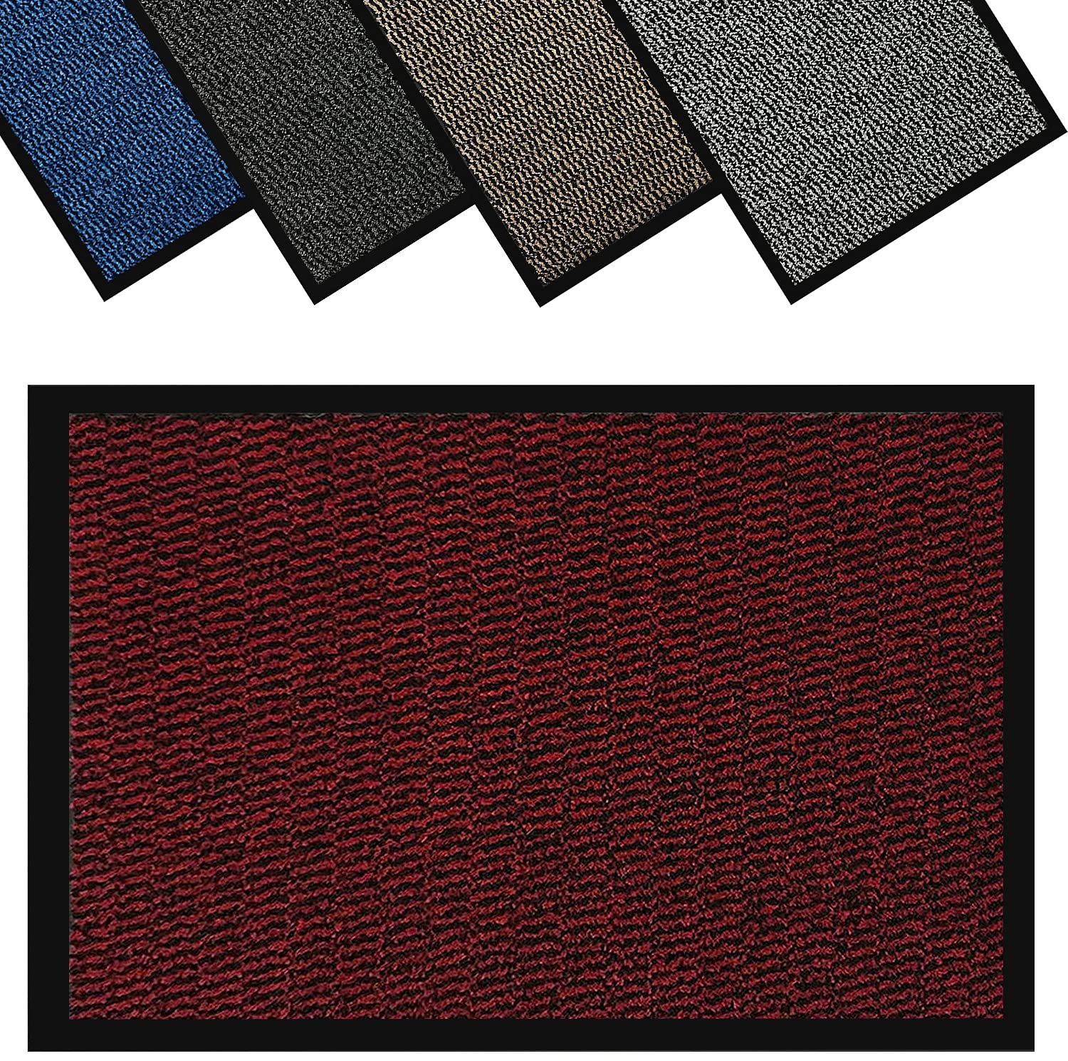 GULLAMBO Non Slip Door Mat – Indoor and Outdoor 120cm x 80cm Door Mat –Kitchen And Office Use Mat, Highly Absorbent Multicolor Barrier Mat, Machine Washable Entrance Rug — image 1