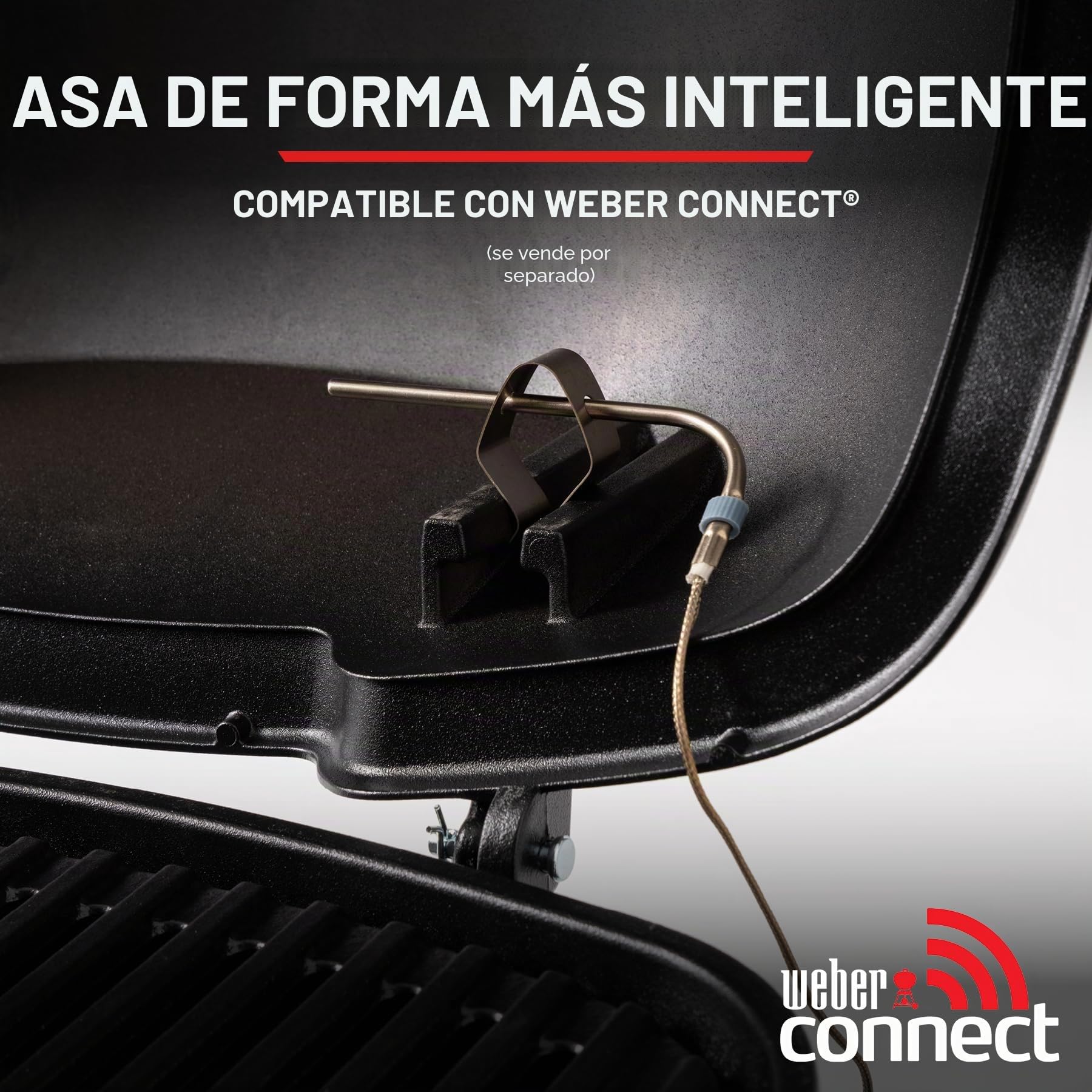 Weber Q 1100N barbacoa de gas, superficie de cocción de 42 x 31 cm, barbacoa portátil, 1 quemador, tapa y carcasa de aluminio fundido - Negro (1501925)