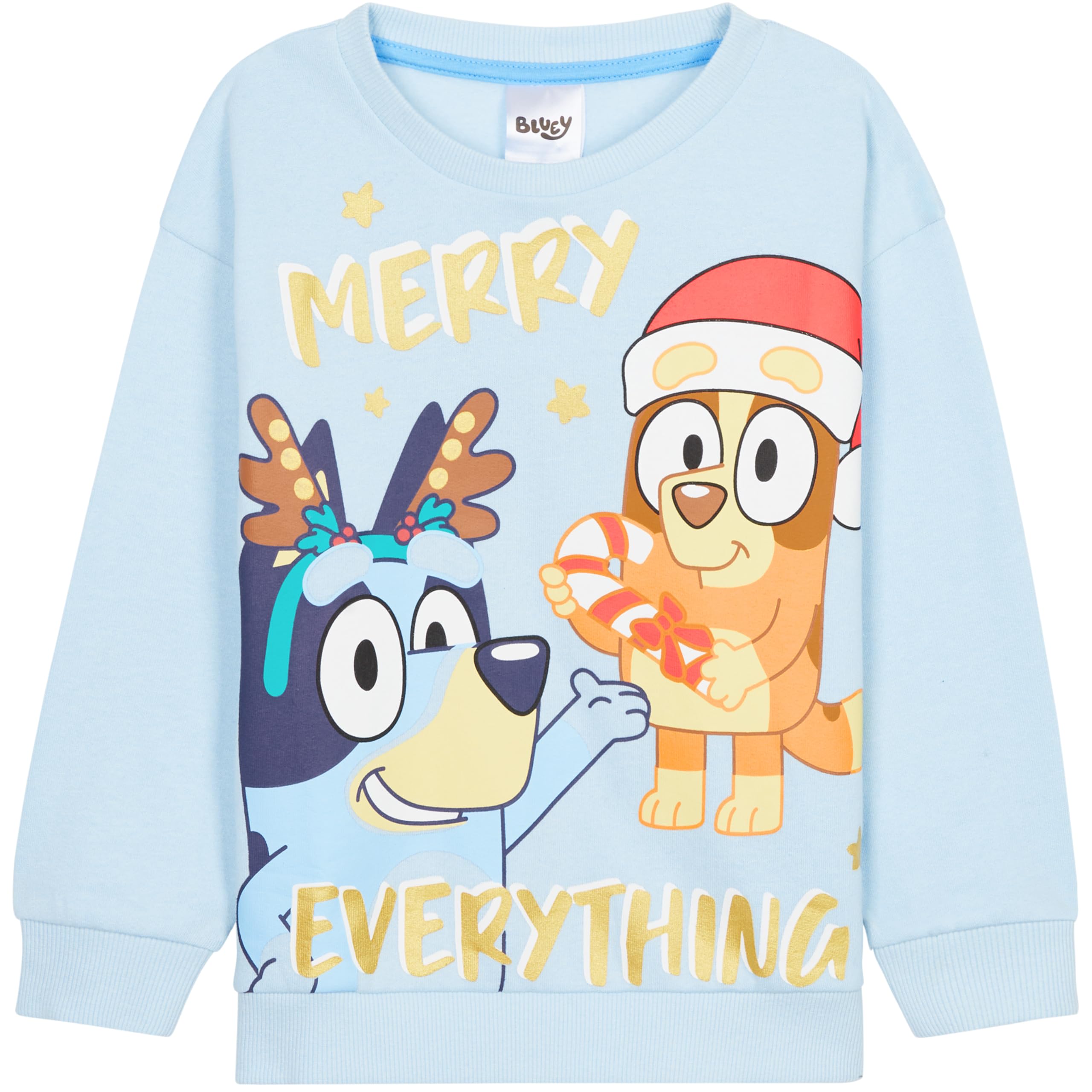 BlueY Dziewczęcy sweter bożonarodzeniowy, przytulny sweter dziecięcy z motywem – prezent dla dzieci